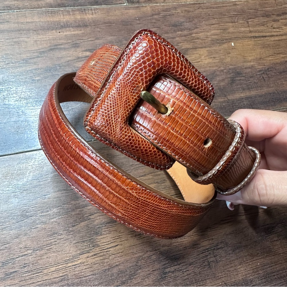 Nordstrom Brown Genuine Lizard Skin Belt